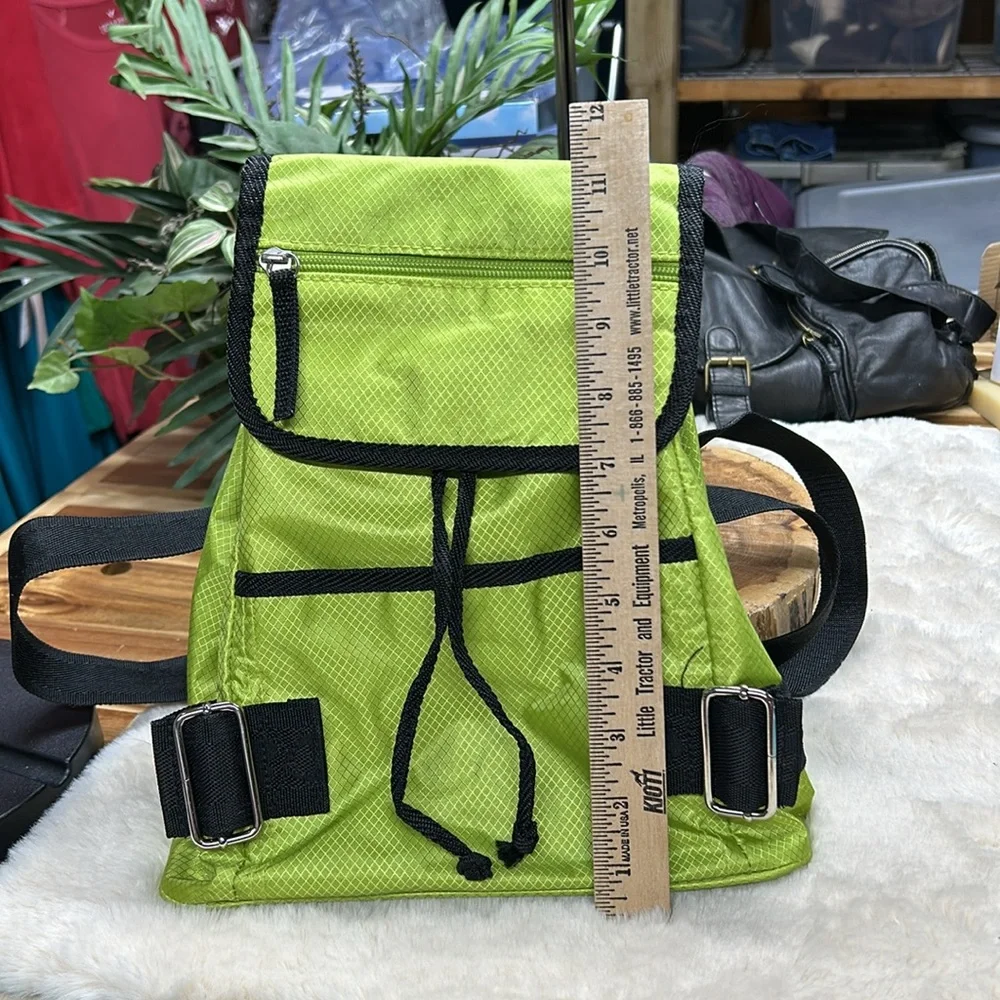 Lime green and‎ black backp